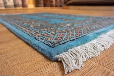 Hand-Knotted Bokhara Rug From Pakistan
