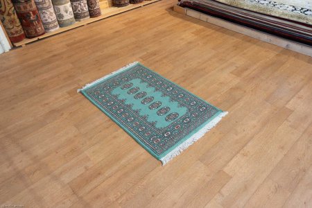 Hand-Knotted Bokhara Rug From Pakistan