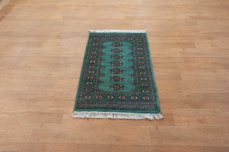 Hand-Knotted Bokhara Rug From Pakistan