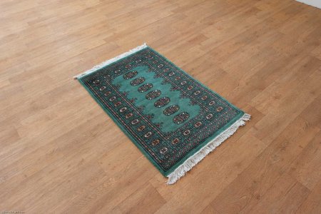 Hand-Knotted Bokhara Rug From Pakistan