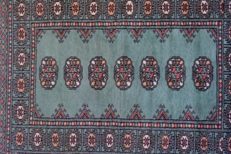 Hand-Knotted Bokhara Rug From Pakistan