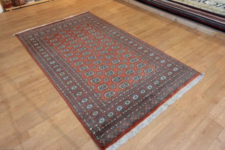 Hand-Knotted Bokhara Rug From Pakistan