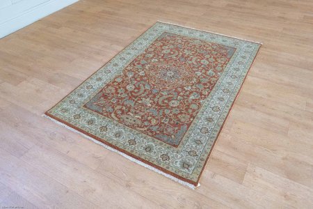 Hand-Knotted Imperial Jewel Rug From India