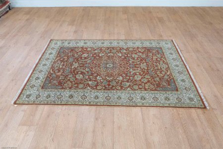 Hand-Knotted Imperial Jewel Rug From India