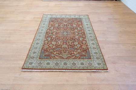 Hand-Knotted Imperial Jewel Rug From India