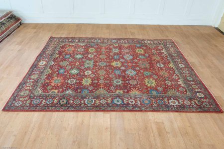 Hand-Knotted Indo Mahal Rug From India