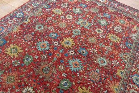 Hand-Knotted Indo Mahal Rug From India