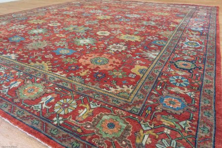 Hand-Knotted Indo Mahal Rug From India