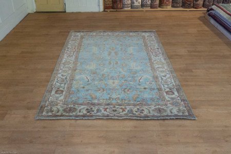 Hand-Knotted Indo Serapi Rug From India