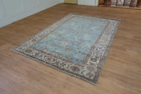 Hand-Knotted Indo Serapi Rug From India