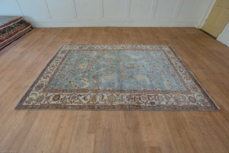 Hand-Knotted Indo Serapi Rug From India