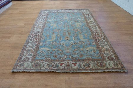 Hand-Knotted Indo Serapi Rug From India