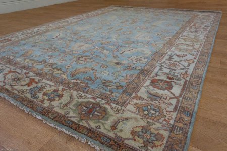Hand-Knotted Indo Serapi Rug From India