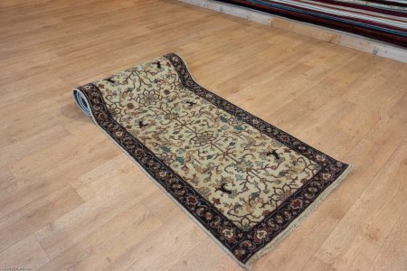 Hand-Knotted Indo Serapi Runner From India