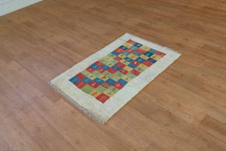 Hand-Knotted Gabbeh Rug From Iran (Persian)