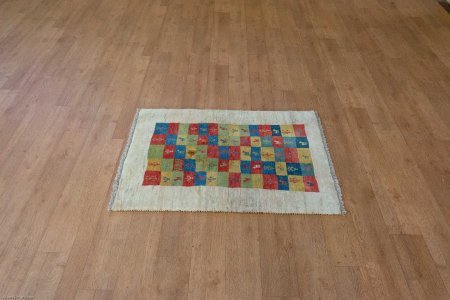 Hand-Knotted Gabbeh Rug From Iran (Persian)