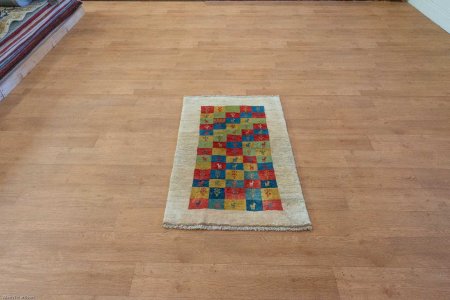 Hand-Knotted Gabbeh Rug From Iran (Persian)