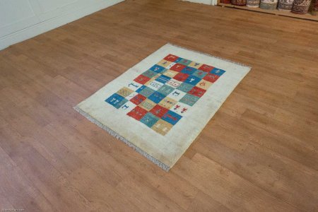 Hand-Knotted Gabbeh Rug From Iran (Persian)