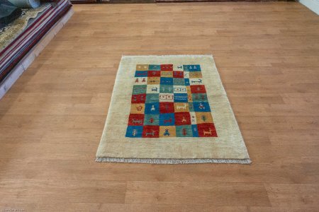 Hand-Knotted Gabbeh Rug From Iran (Persian)