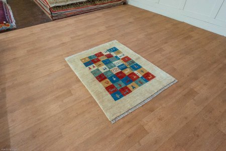 Hand-Knotted Gabbeh Rug From Iran (Persian)