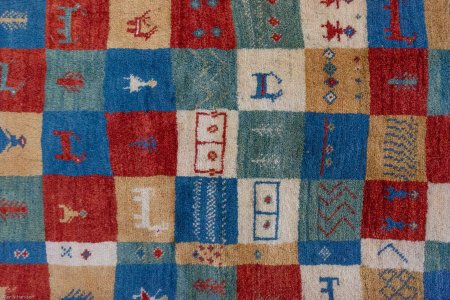 Hand-Knotted Gabbeh Rug From Iran (Persian)