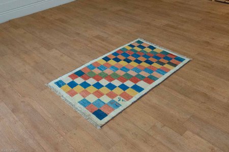 Hand-Knotted Gabbeh Rug From Iran (Persian)