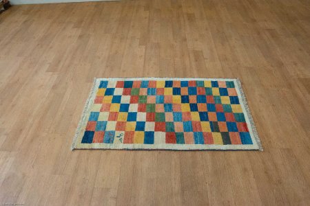Hand-Knotted Gabbeh Rug From Iran (Persian)