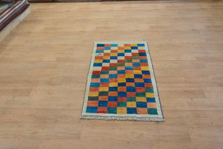 Hand-Knotted Gabbeh Rug From Iran (Persian)