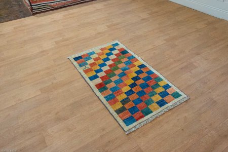 Hand-Knotted Gabbeh Rug From Iran (Persian)