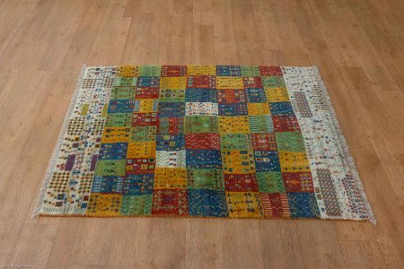 Hand-Knotted Gabbeh Rug From Iran (Persian)