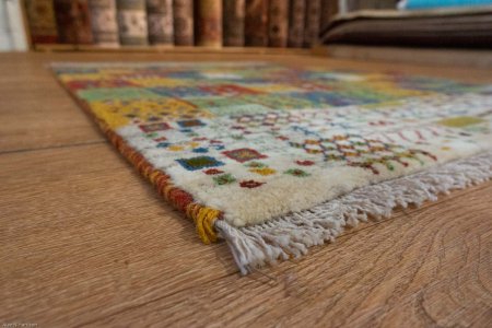 Hand-Knotted Gabbeh Rug From Iran (Persian)