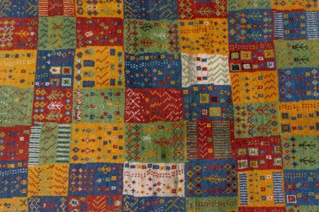 Hand-Knotted Gabbeh Rug From Iran (Persian)