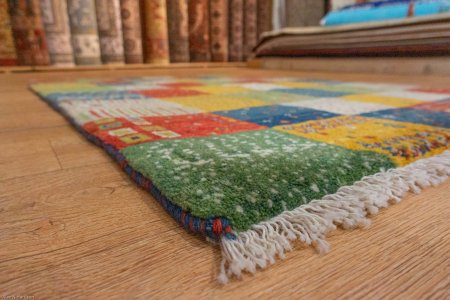Hand-Knotted Gabbeh Rug From Iran (Persian)