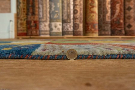 Hand-Knotted Gabbeh Rug From Iran (Persian)