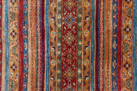 Hand-Knotted Kashgari Runner From Afghanistan