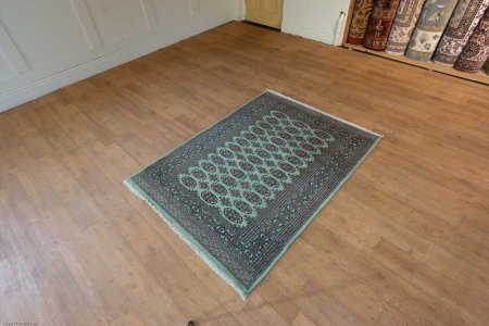 Hand-Knotted Bokhara Rug From Pakistan