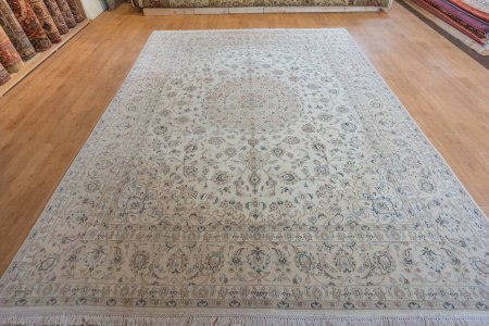 Hand-Knotted Nain Rug From Iran (Persian)
