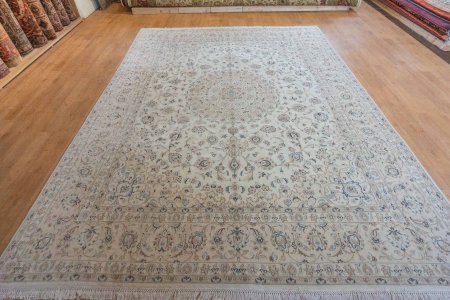 Hand-Knotted Nain Rug From Iran (Persian)