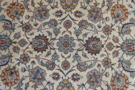 Hand-Knotted Mashad Rug From Iran (Persian)