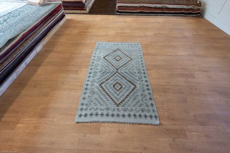 Hand-Woven Mazar Kilim From Afghanistan