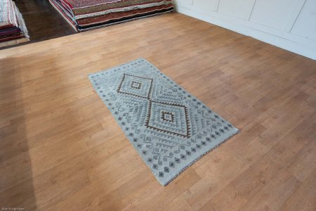 Hand-Woven Mazar Kilim From Afghanistan