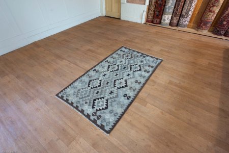 Hand-Woven Mazar Kilim From Afghanistan