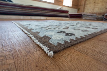 Hand-Woven Mazar Kilim From Afghanistan