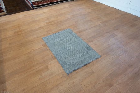 Hand-Woven Mazar Kilim From Afghanistan