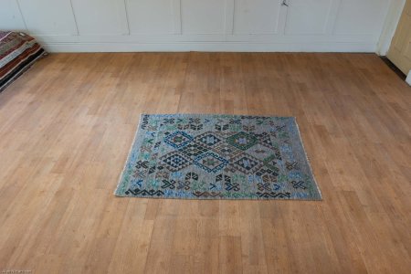 Hand-Woven Mazar Kilim From Afghanistan