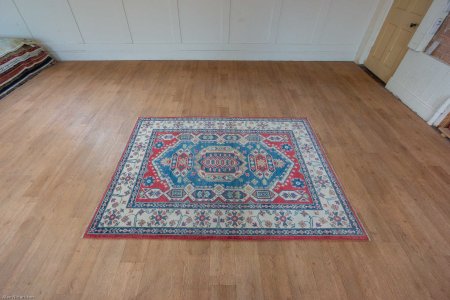 Hand-Knotted Kazak Yakash Rug From Afghanistan