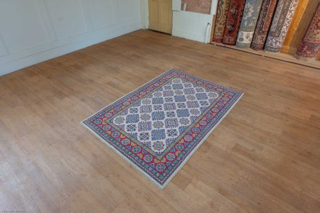 Hand-Knotted Kazak Yakash Rug From Afghanistan