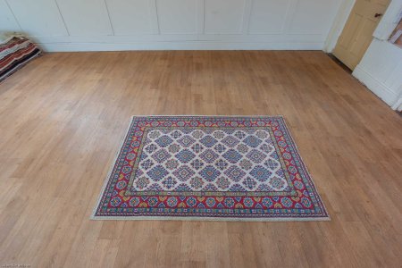 Hand-Knotted Kazak Yakash Rug From Afghanistan