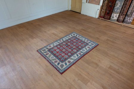 Hand-Knotted Kazak Yakash Rug From Afghanistan