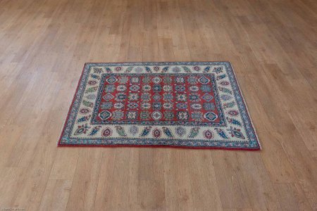 Hand-Knotted Kazak Yakash Rug From Afghanistan